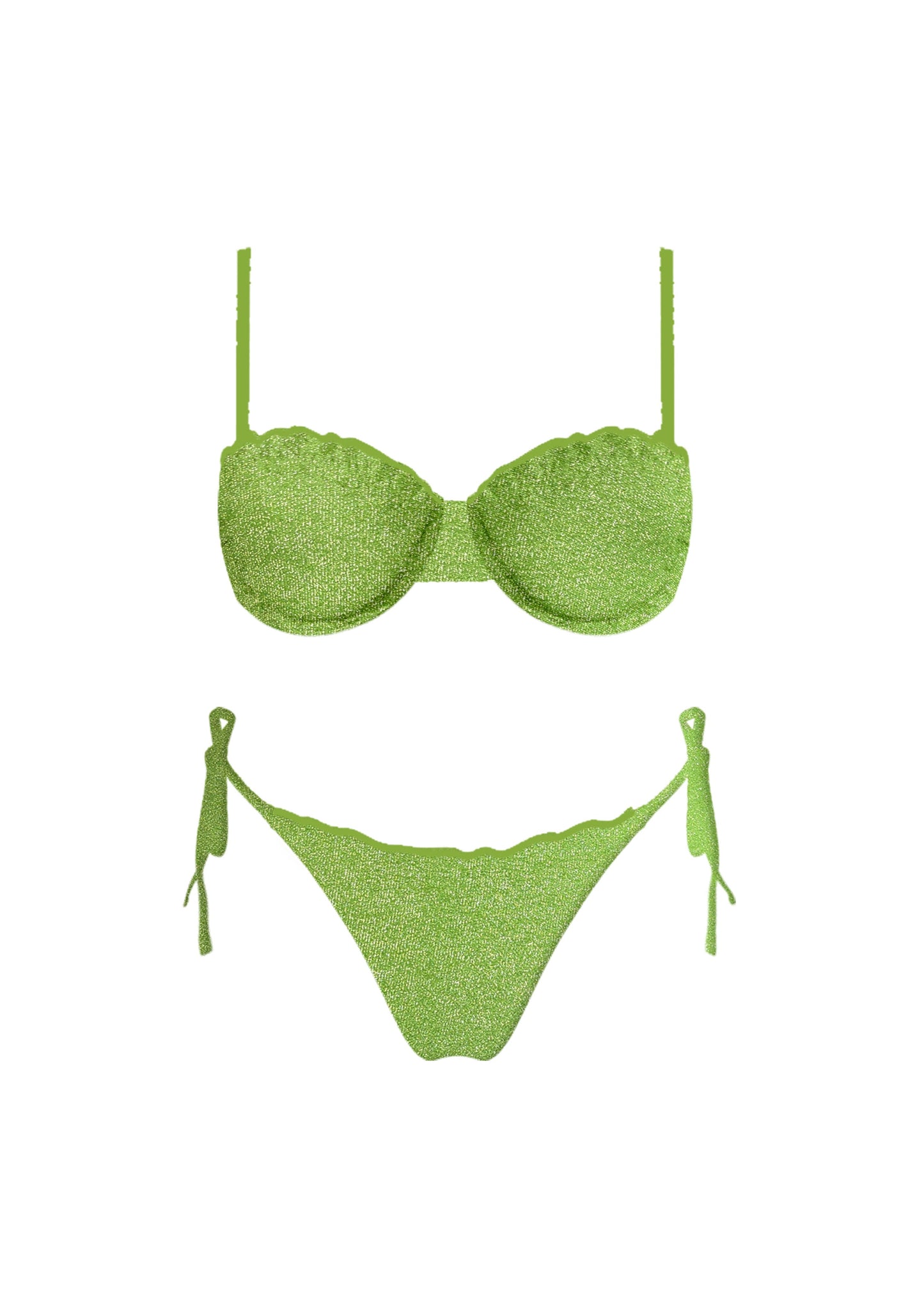 Venice Top in Shimmer Lime